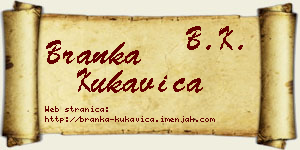 Branka Kukavica vizit kartica